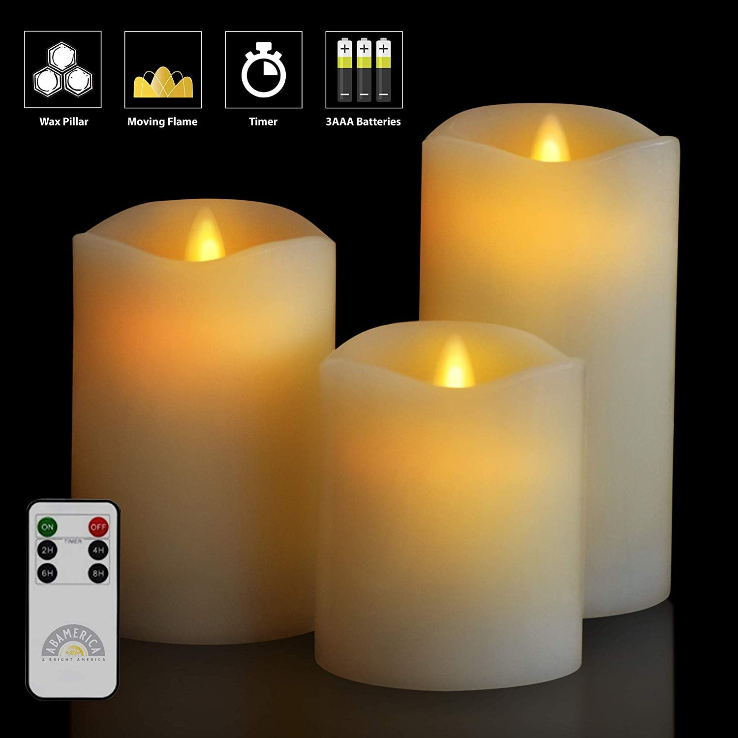 Flame-less Candles Pack - Abamericabrand