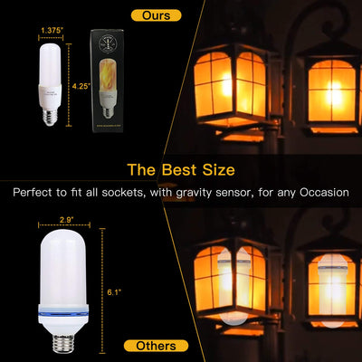 2 Pack LED Flame Light Bulbs - Abamericabrand